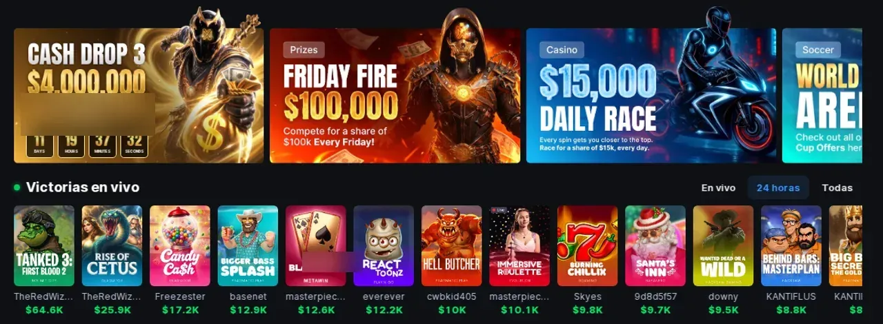 Plataforma de casino con estudio de juegos propio