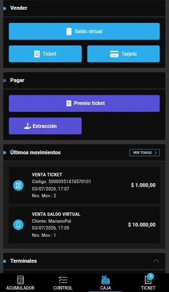 Ticket físico, trazable y auditable