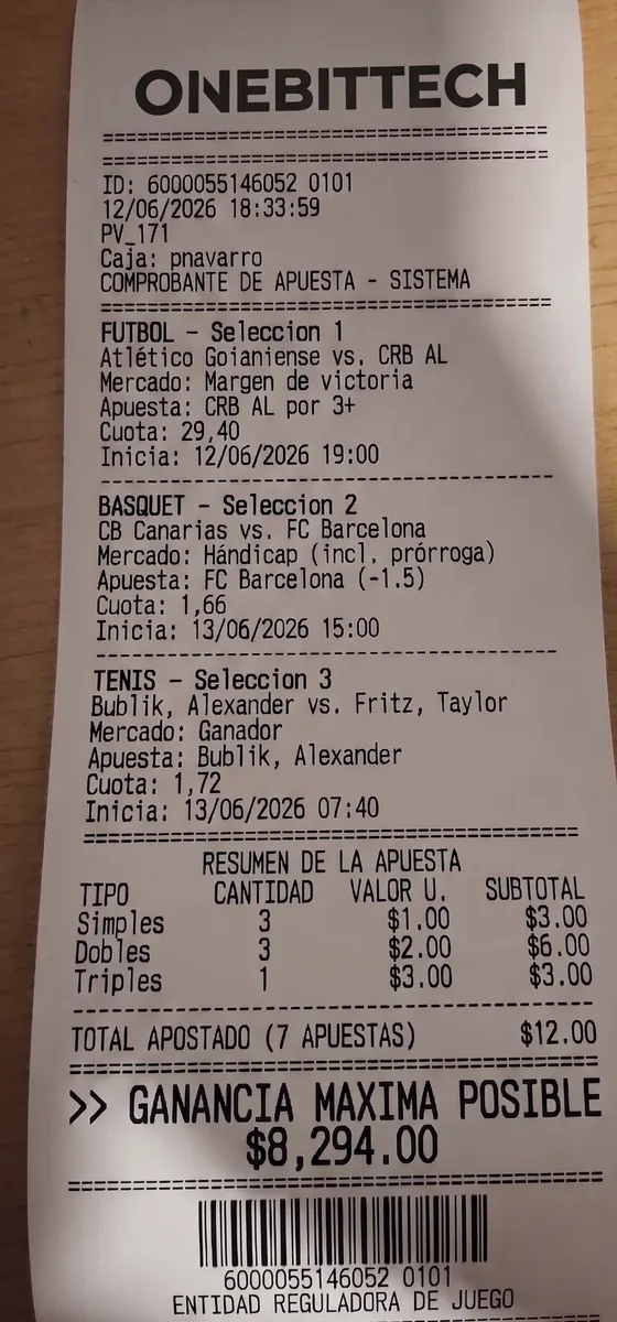 Ticket físico, trazable y auditable